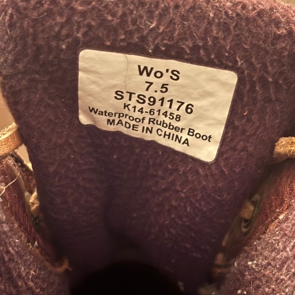 Sperry Top Sider‎ Waterproof Duck Boot Women's Size 7.5 Leather Rubber Brown - Picture 4 of 7